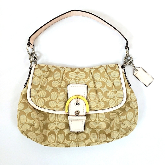 Coach Handbags - COACH Classic Signature Soho Flap Hobo Purse